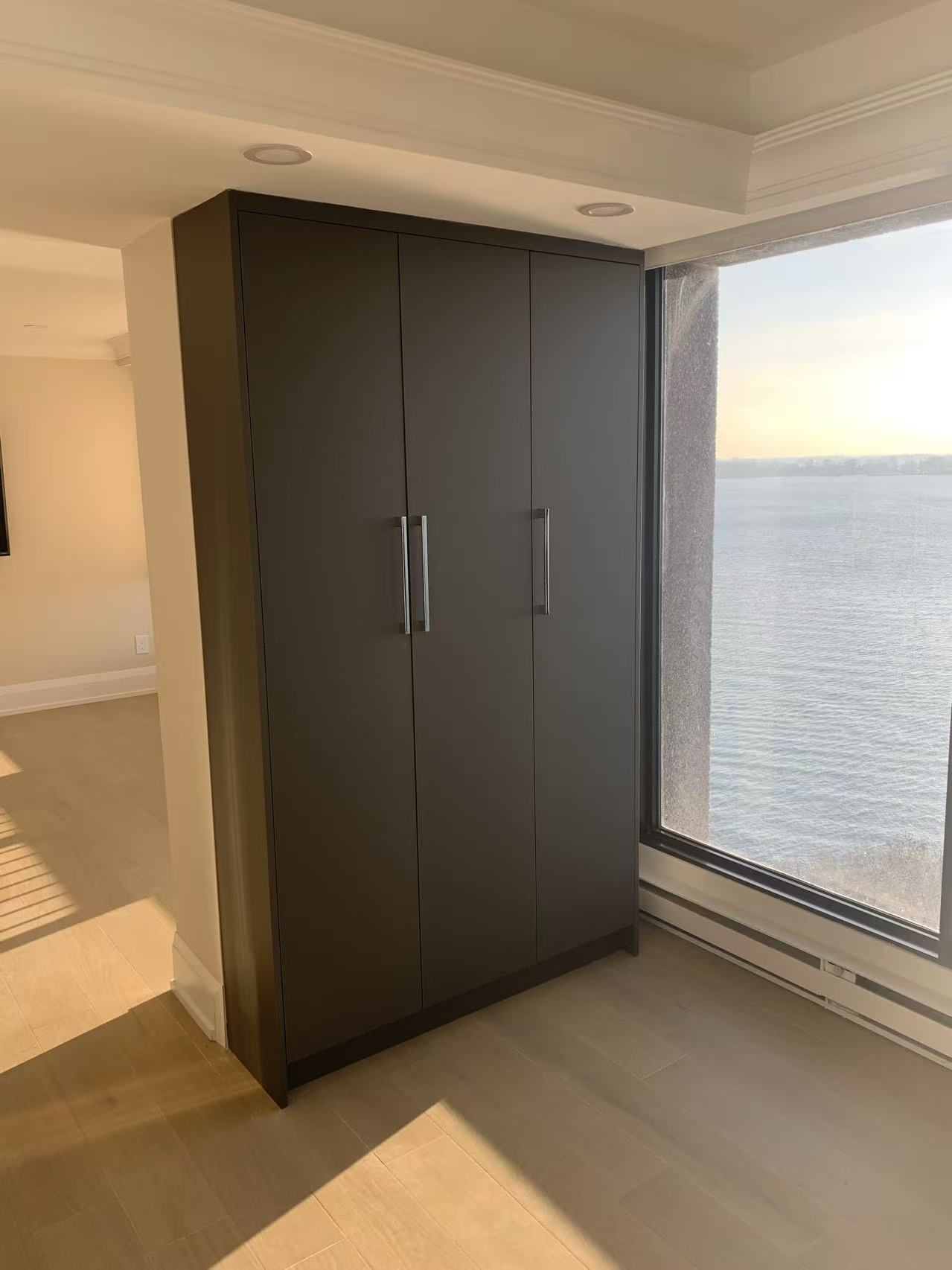 Dark grey bedroom wardrobe